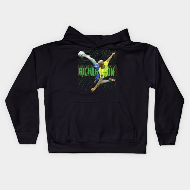 Richarlison Brazil Kids Hoodie by Juantamad